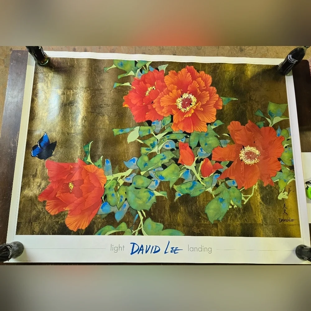 Large David Lee Vintage Art Poster - Floral Series SET OF 2 - Picture 4 of 6